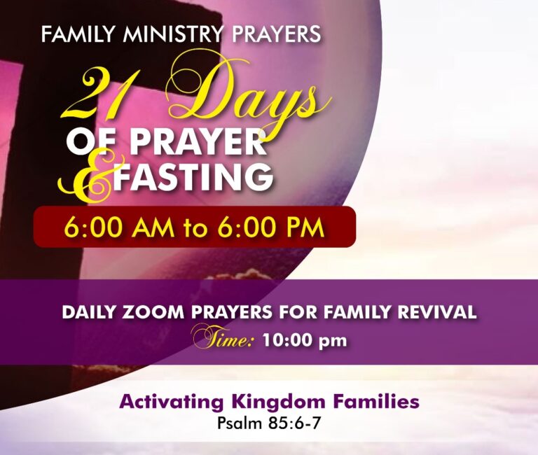 Daily Zoom Prayers For 21 Days Of Prayer & Fasting
